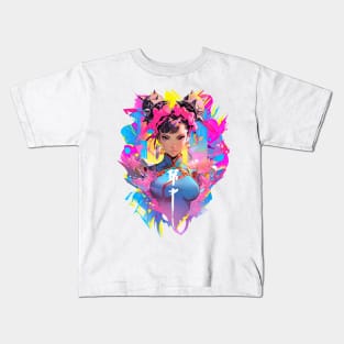 STREET FIGHTER - CHUN LI - EVENING AFTERGLOW | Gaming Anime Manga Gamer Culture | PROUD OTAKU Kids T-Shirt